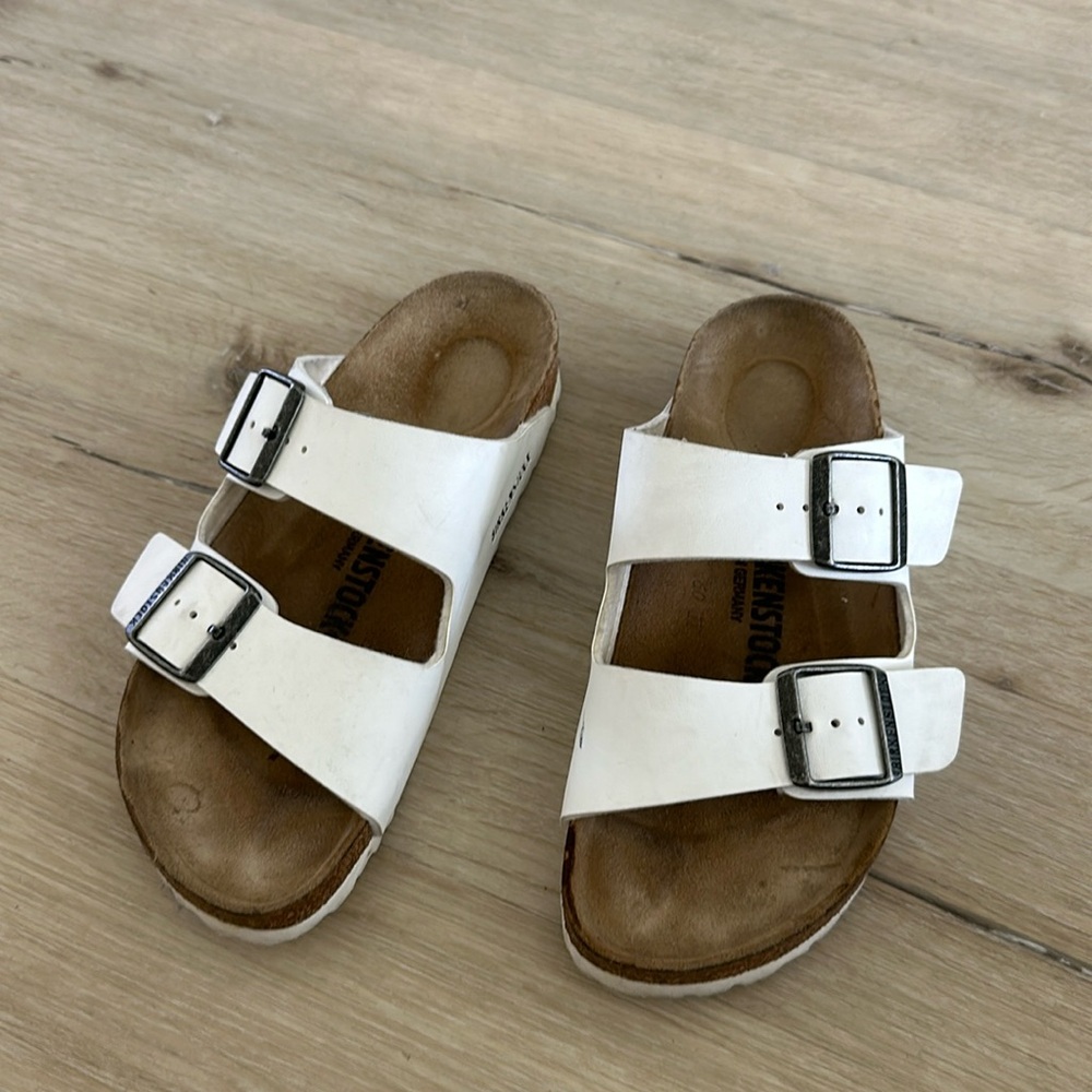 Birkenstock Arizona White Leather